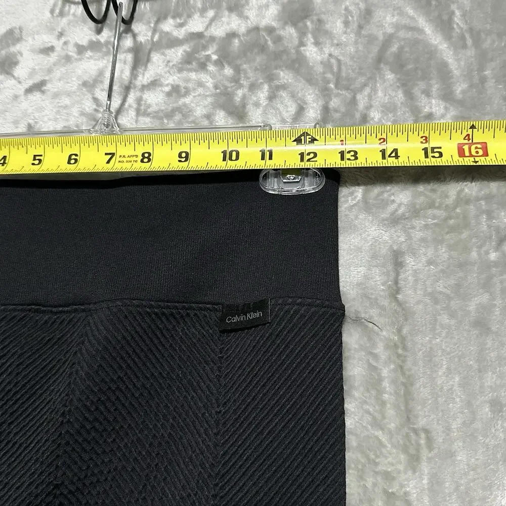 NWT Calvin Klein Sport Performance Leggings Womens Size M Black Textured Stretch - Picture 11 of 13